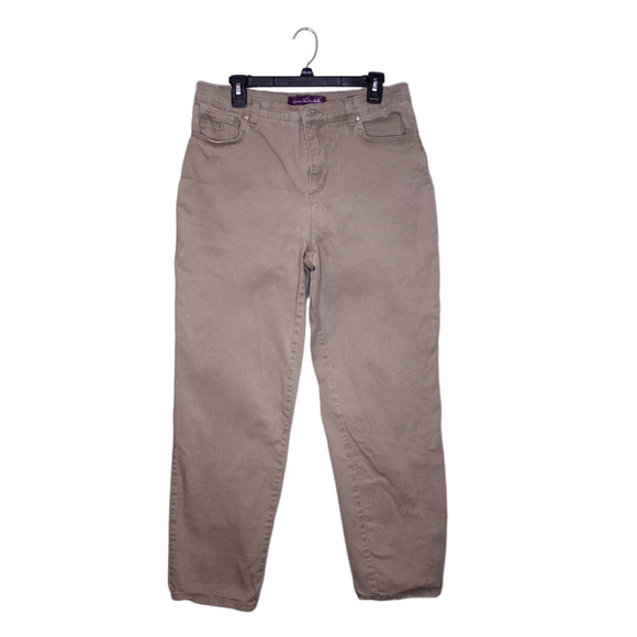 Gloria Vanderbilt Amanda Pants Khaki Tan Size 12 - Picture 1 of 2